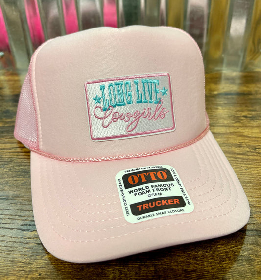 Pink Otto trucker hat customized patch