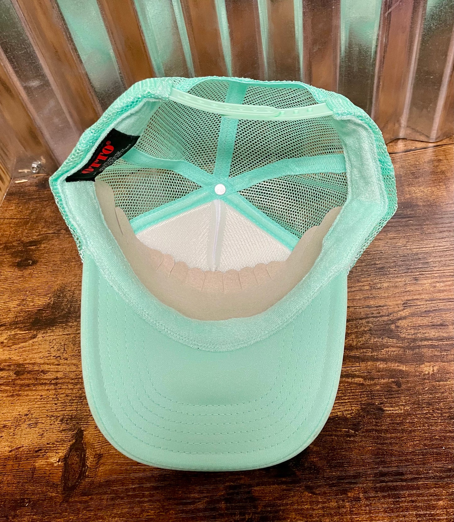 Turquoise/white Otto trucker hat