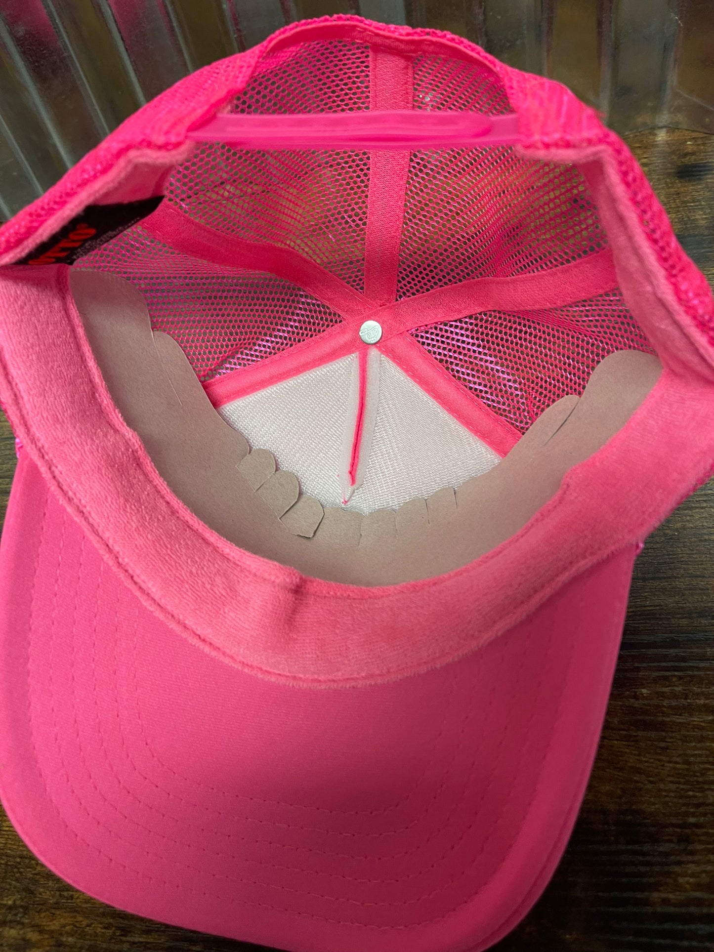 Pink trucker hat