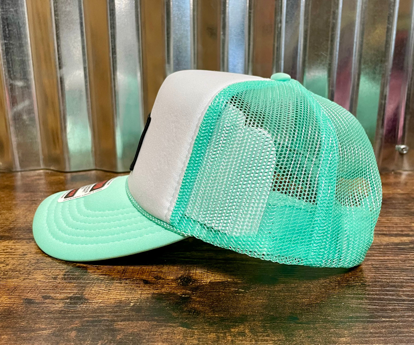 Turquoise/white Otto trucker hat