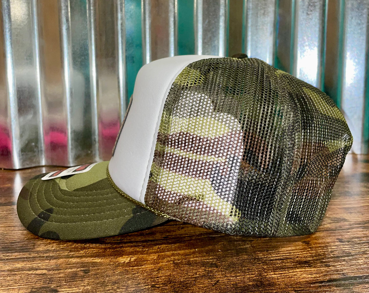 “Somebody’s Fine a$$ Ex” Patch Women’s Trucker Hat Otto (Camo)