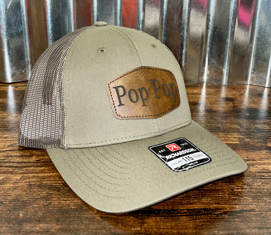 Pop Pop Custom Patch Hat