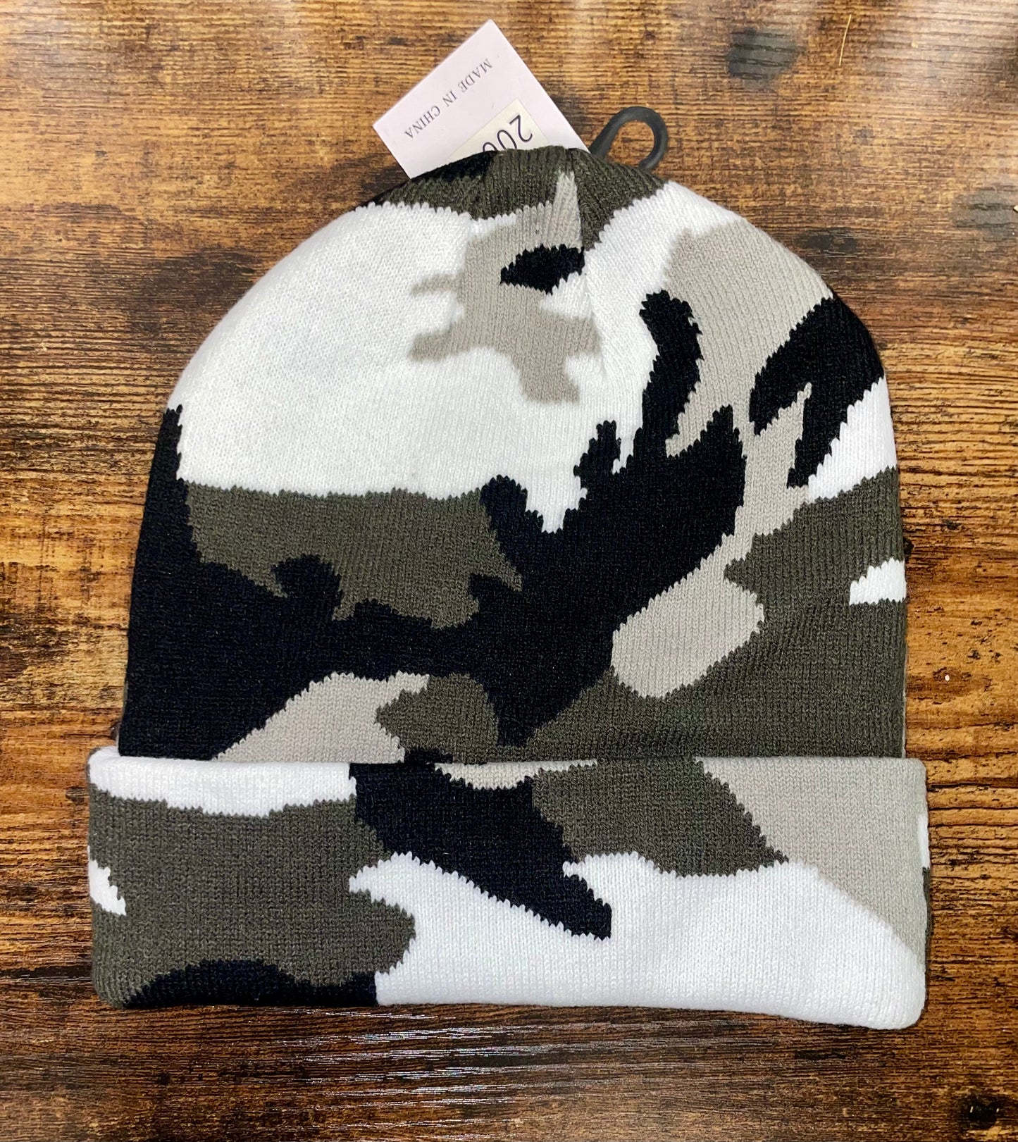 Somebody’s Problem Leather Patch Camo Gelante Beanie