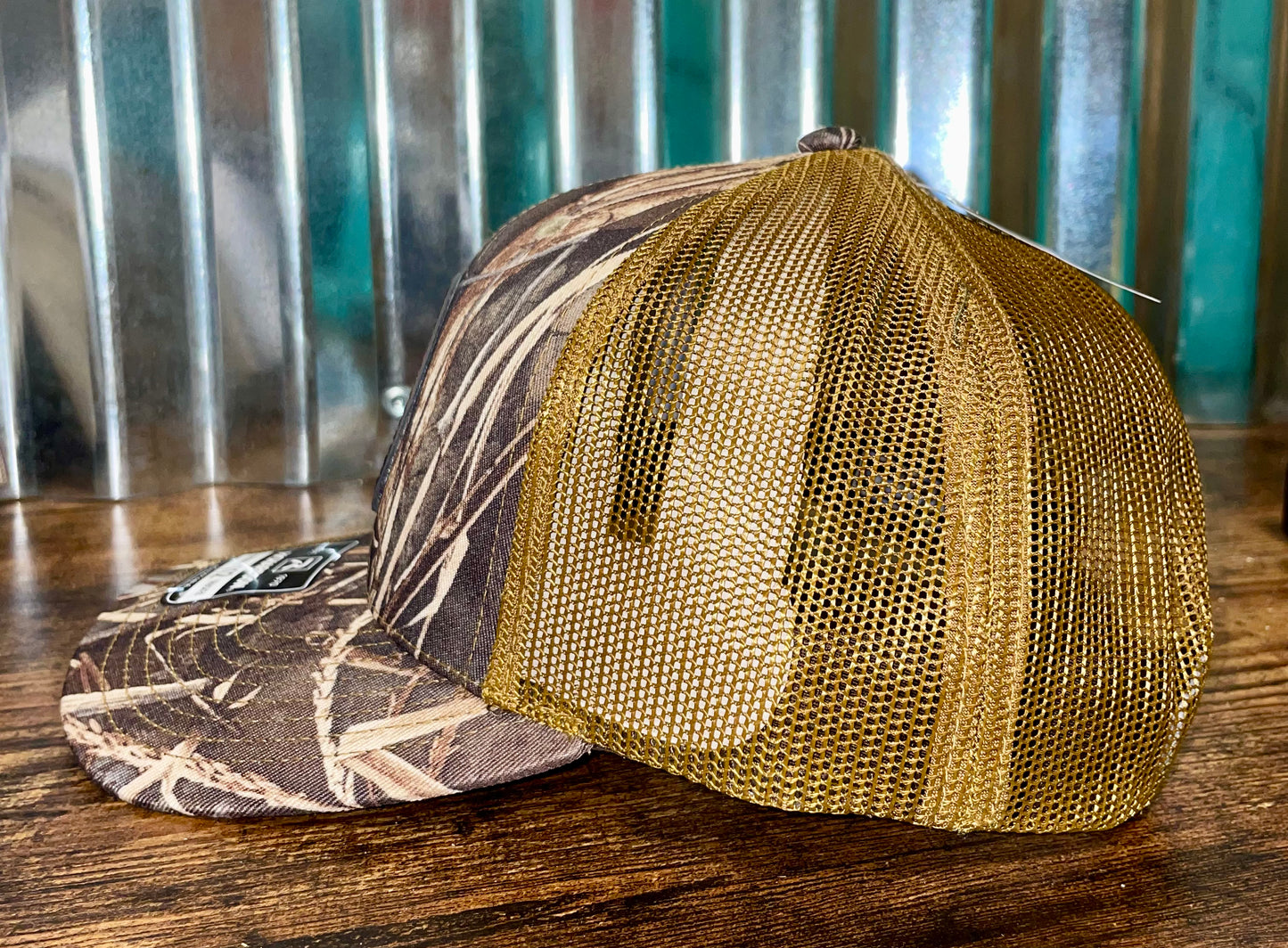 Welcome to the Backyard Bar and Grill Patch Hat Richardson112 (Camo)