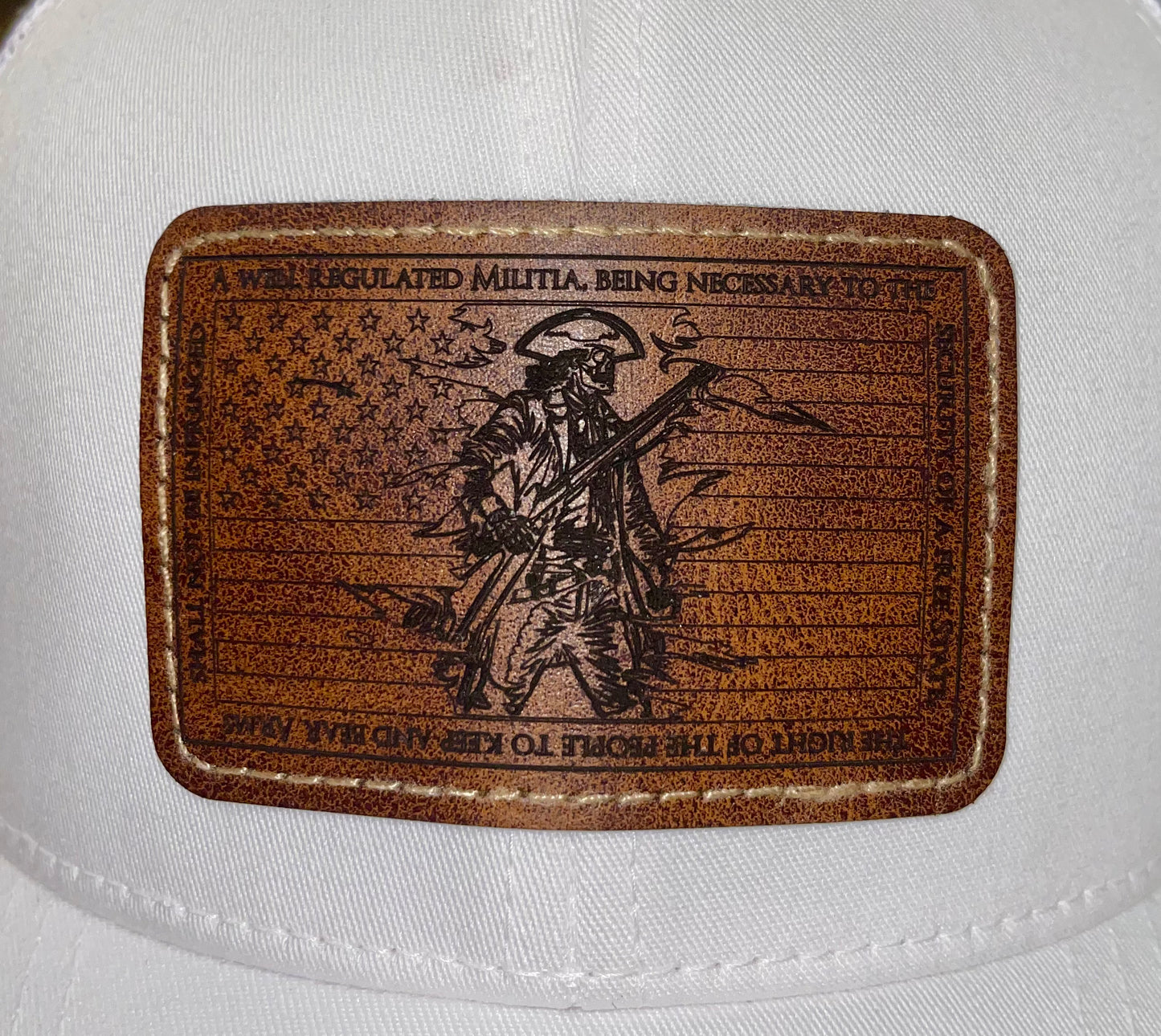 USA Patriot Design Patch Hat Richardson112 (White)