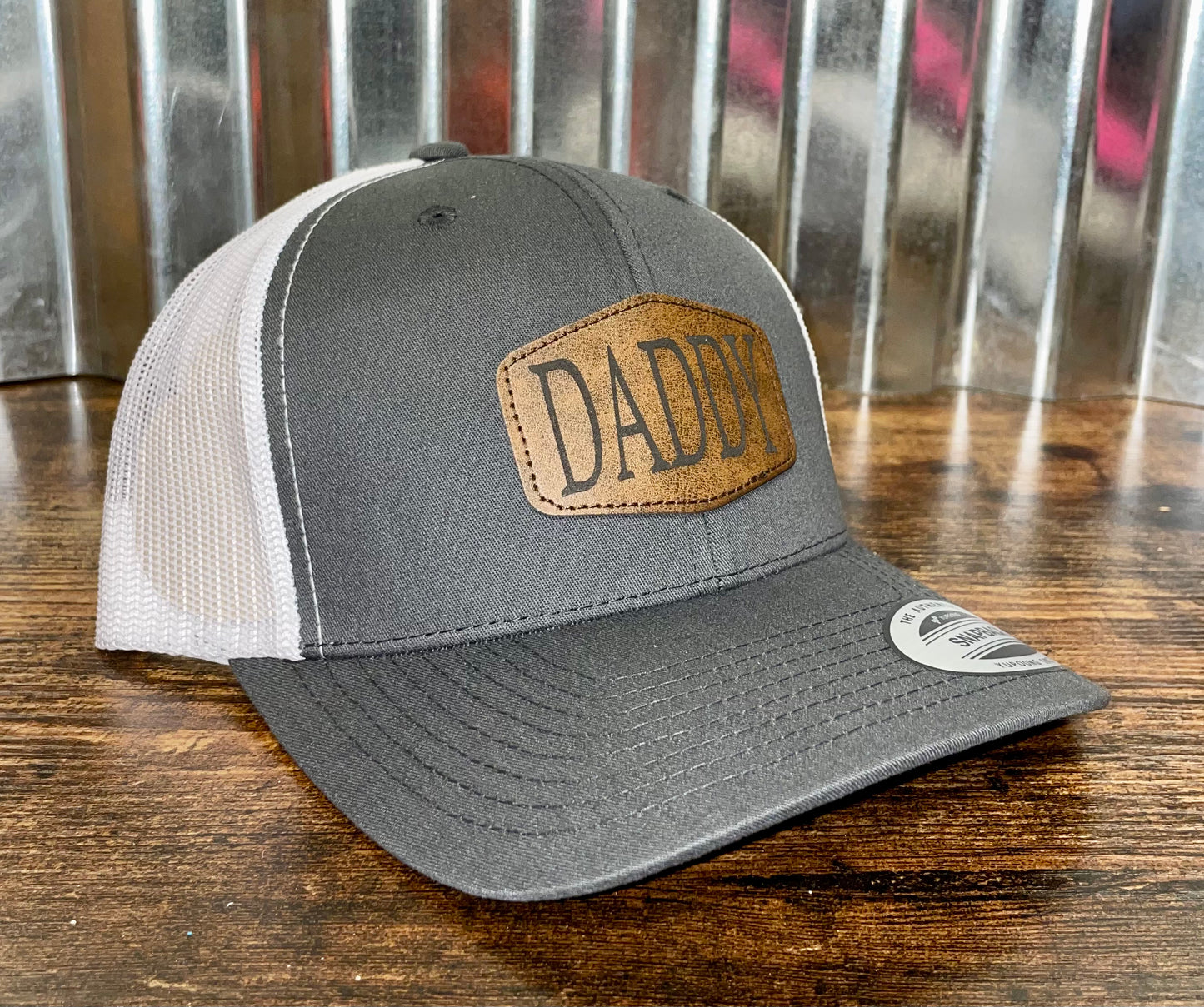 Daddy Custom Patch Hat (White and Gray)