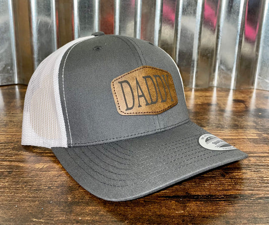 Daddy Custom Patch Hat (White and Gray)