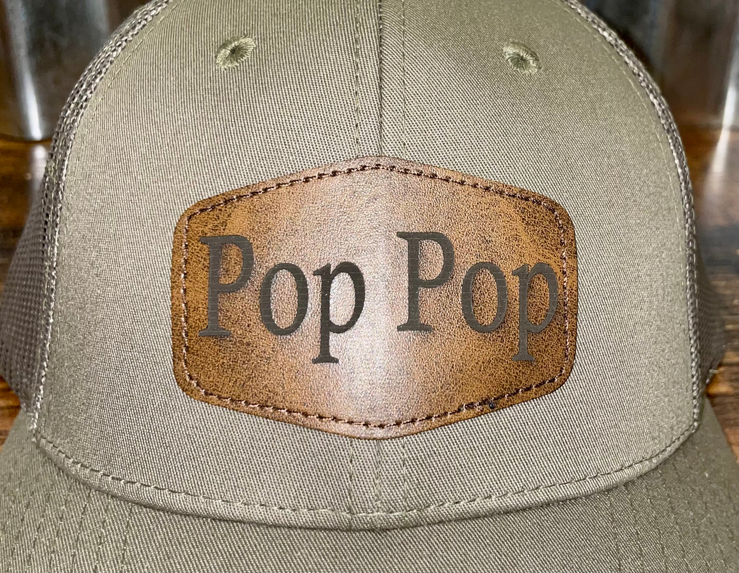 Pop Pop Custom Patch Hat