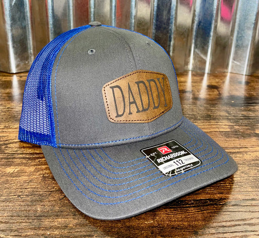 Daddy Custom Patch Hat (Blue and Gray)