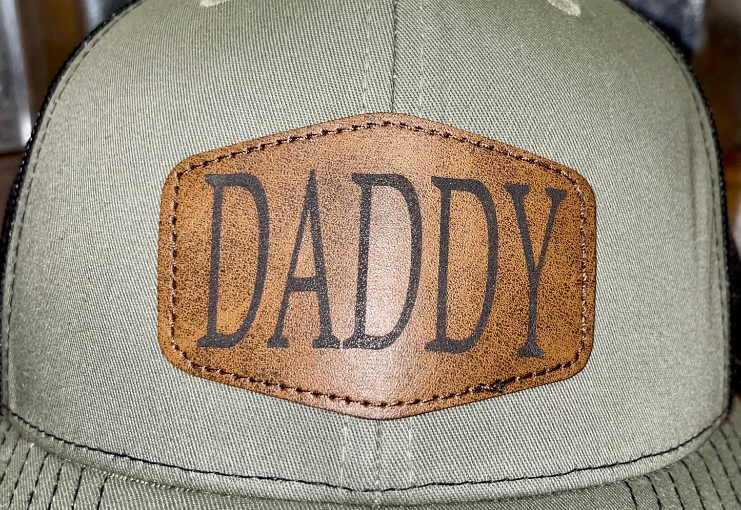 Daddy Custom Patch Hat (Green and Black)