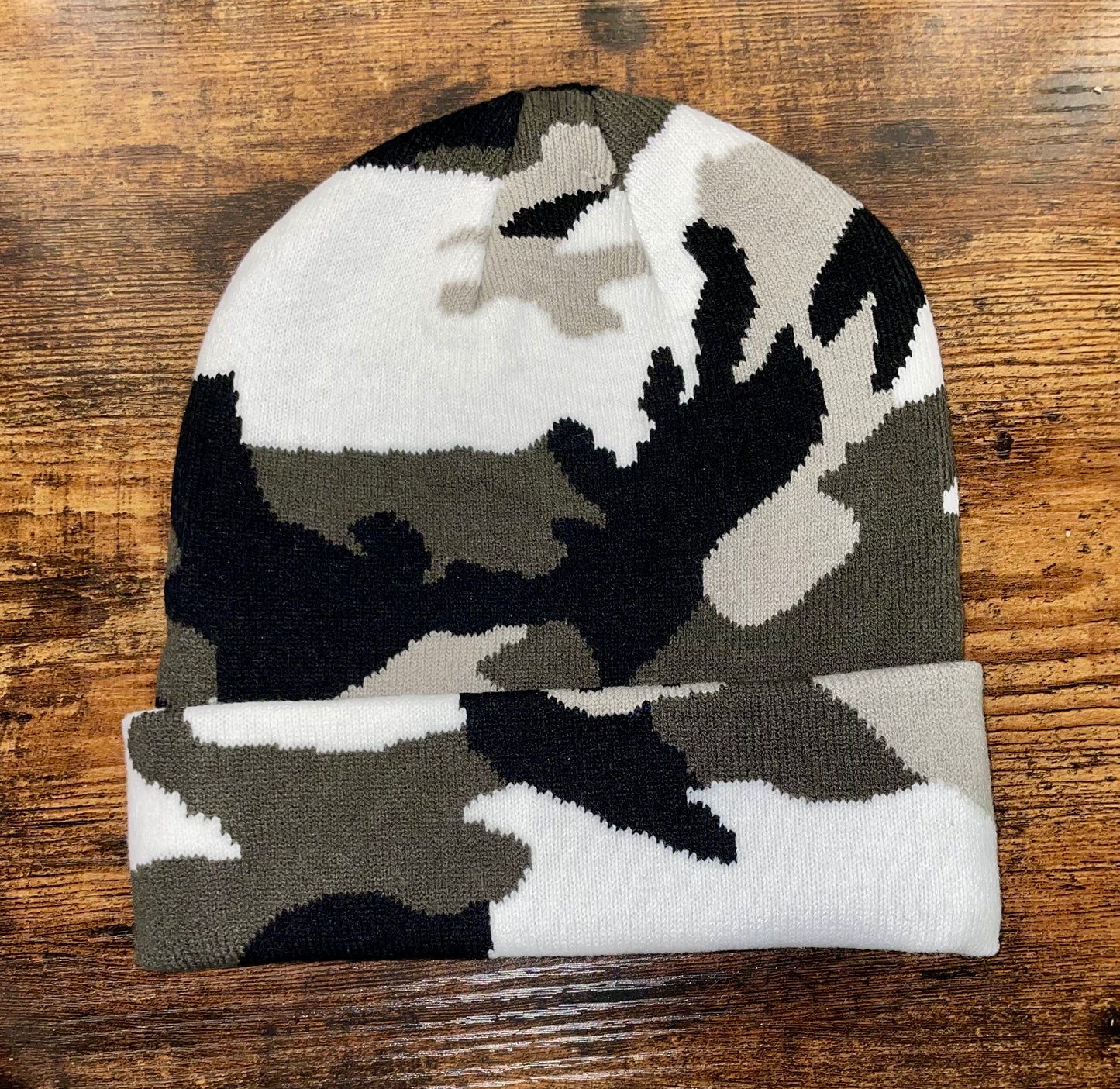 Somebody’s Problem Leather Patch Camo Gelante Beanie