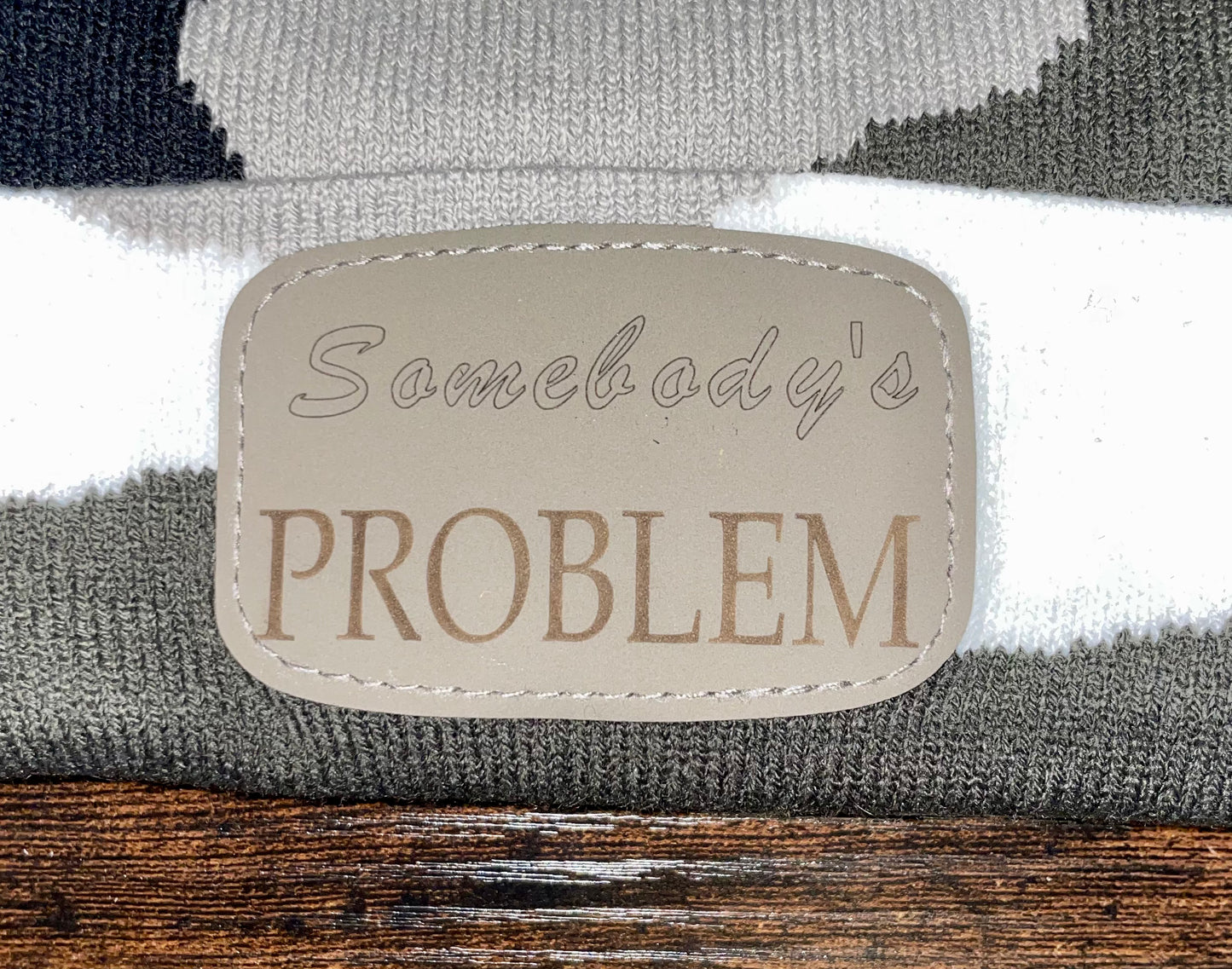 Somebody’s Problem Leather Patch Camo Gelante Beanie