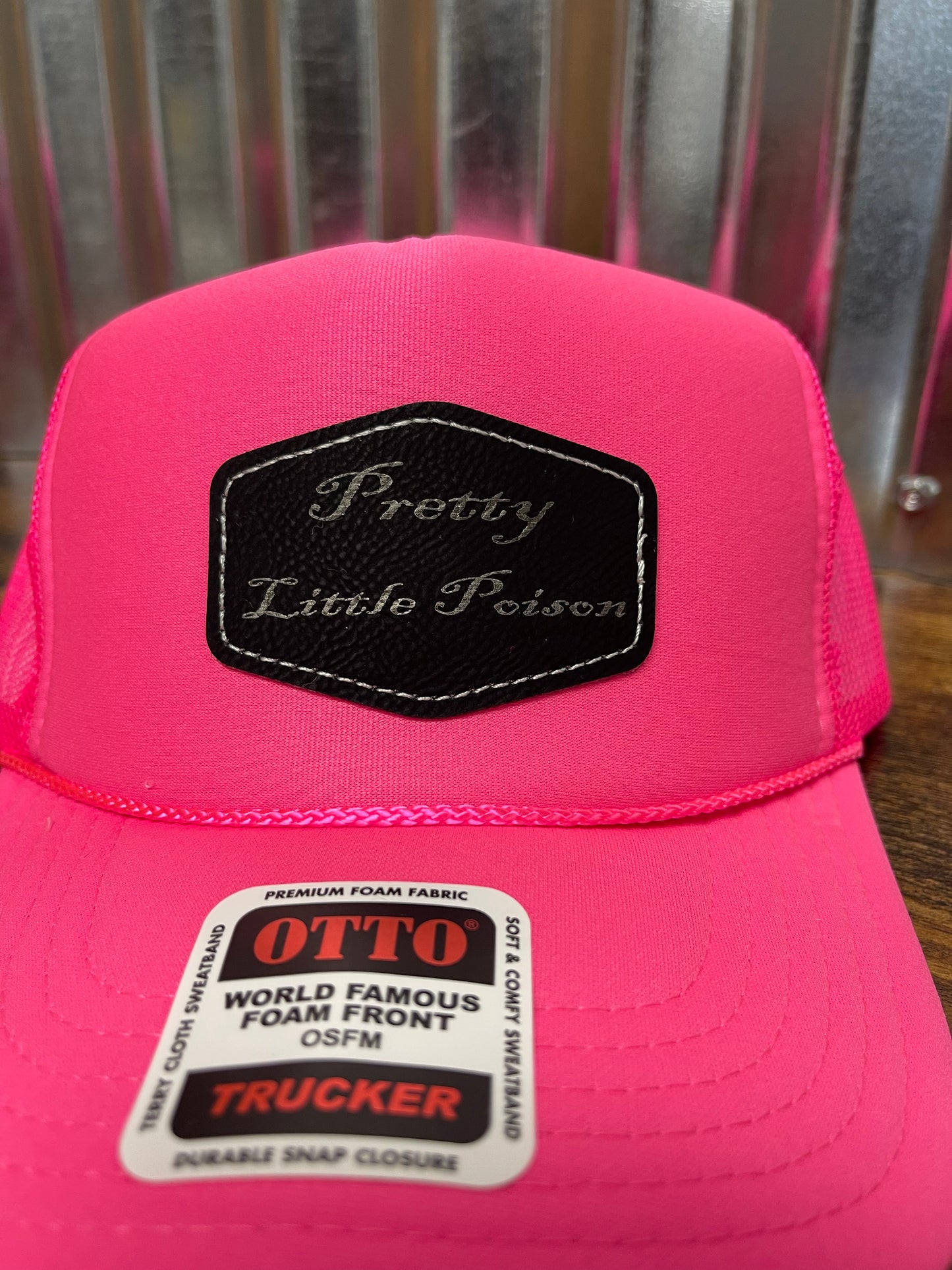 Pink trucker hat